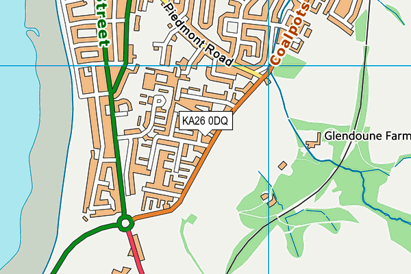 KA26 0DQ map - OS VectorMap District (Ordnance Survey)