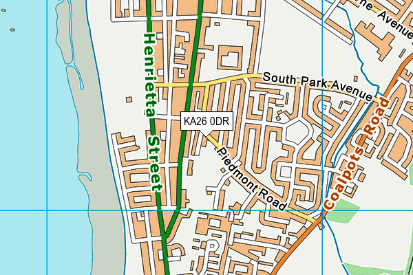 KA26 0DR map - OS VectorMap District (Ordnance Survey)
