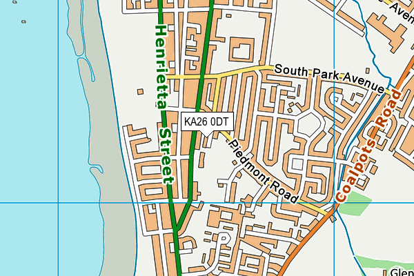 KA26 0DT map - OS VectorMap District (Ordnance Survey)
