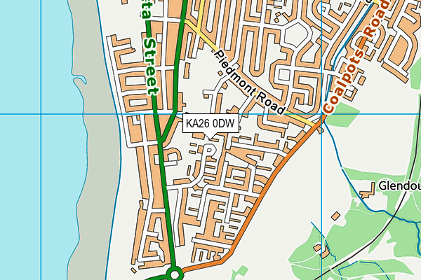 KA26 0DW map - OS VectorMap District (Ordnance Survey)