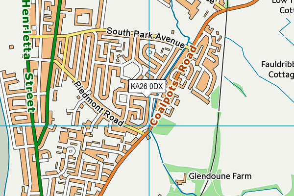 KA26 0DX map - OS VectorMap District (Ordnance Survey)