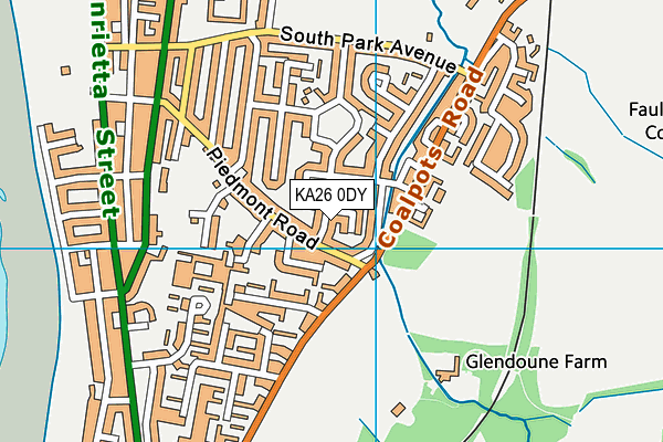 KA26 0DY map - OS VectorMap District (Ordnance Survey)