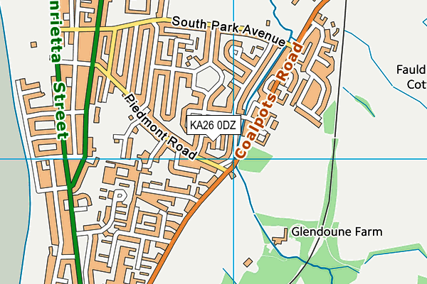 KA26 0DZ map - OS VectorMap District (Ordnance Survey)