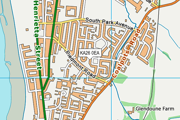 KA26 0EA map - OS VectorMap District (Ordnance Survey)