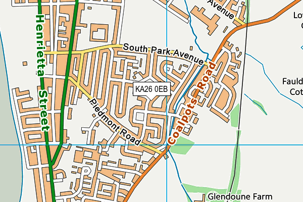 KA26 0EB map - OS VectorMap District (Ordnance Survey)