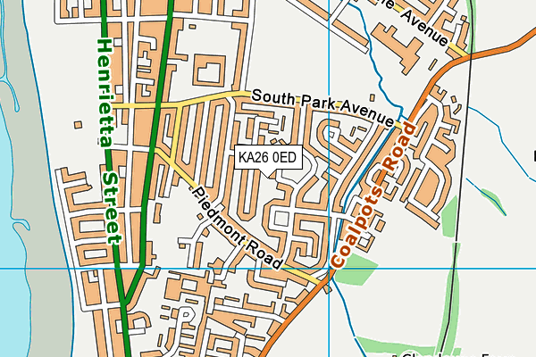 KA26 0ED map - OS VectorMap District (Ordnance Survey)