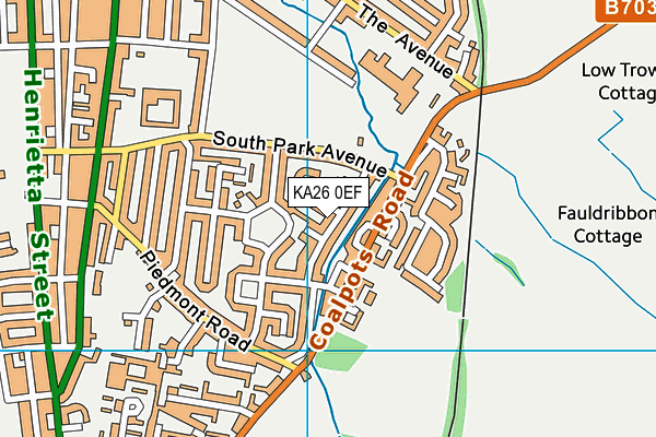 KA26 0EF map - OS VectorMap District (Ordnance Survey)