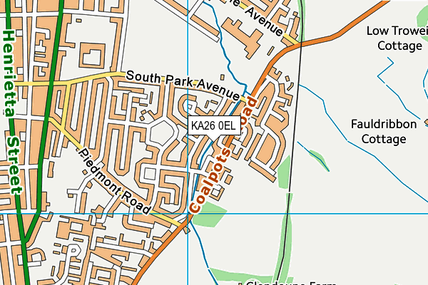 KA26 0EL map - OS VectorMap District (Ordnance Survey)