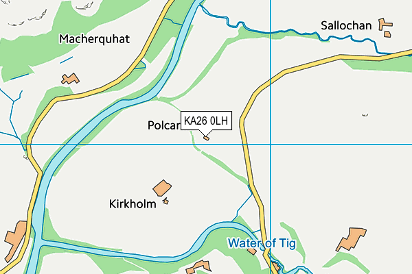 KA26 0LH map - OS VectorMap District (Ordnance Survey)