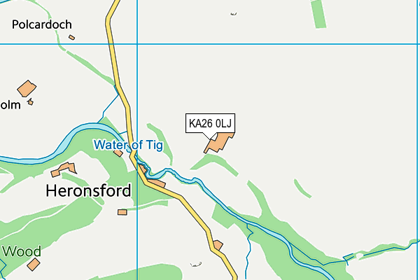 KA26 0LJ map - OS VectorMap District (Ordnance Survey)