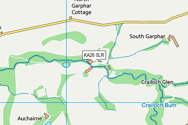 KA26 0LR map - OS VectorMap District (Ordnance Survey)