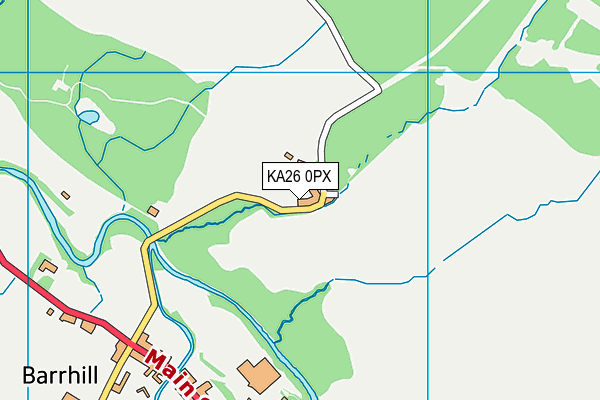 KA26 0PX map - OS VectorMap District (Ordnance Survey)