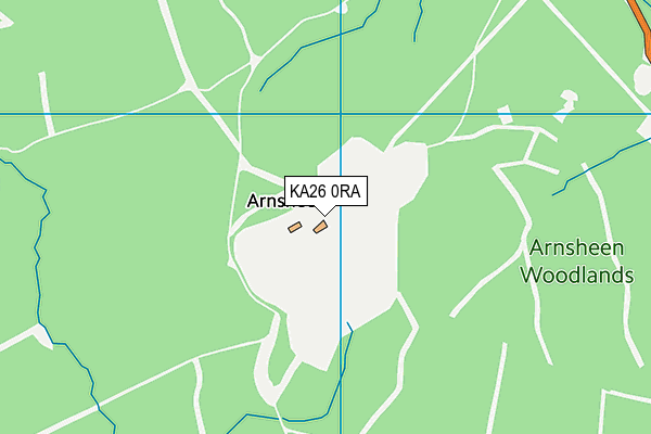 KA26 0RA map - OS VectorMap District (Ordnance Survey)