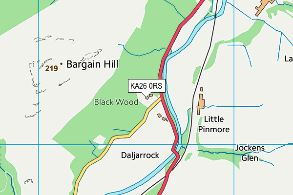 KA26 0RS map - OS VectorMap District (Ordnance Survey)