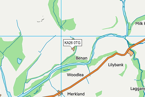 KA26 0TG map - OS VectorMap District (Ordnance Survey)