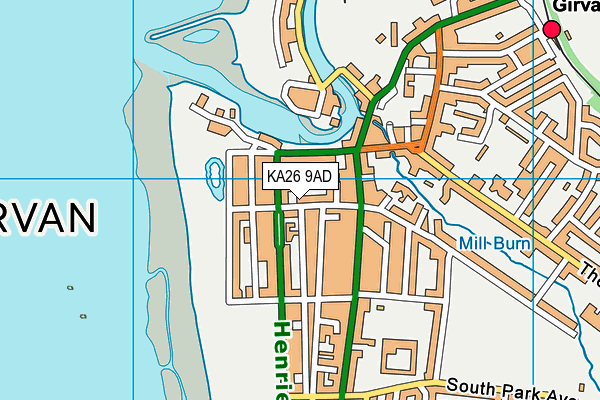 KA26 9AD map - OS VectorMap District (Ordnance Survey)