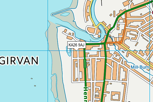 KA26 9AJ map - OS VectorMap District (Ordnance Survey)