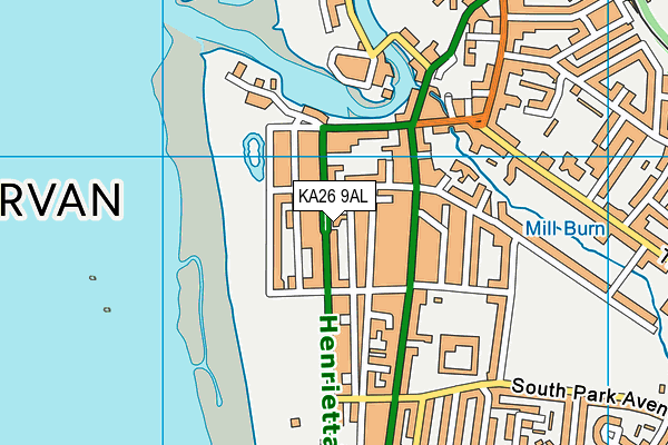 KA26 9AL map - OS VectorMap District (Ordnance Survey)