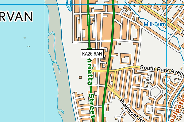 KA26 9AN map - OS VectorMap District (Ordnance Survey)