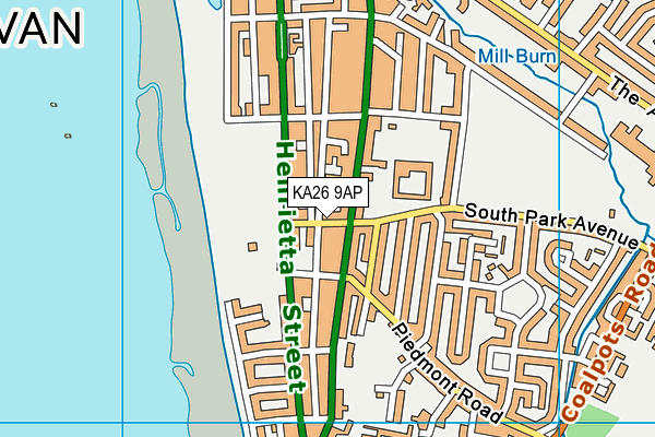 KA26 9AP map - OS VectorMap District (Ordnance Survey)