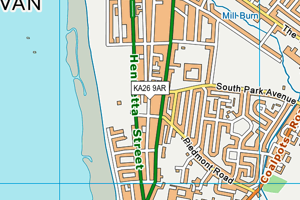 KA26 9AR map - OS VectorMap District (Ordnance Survey)
