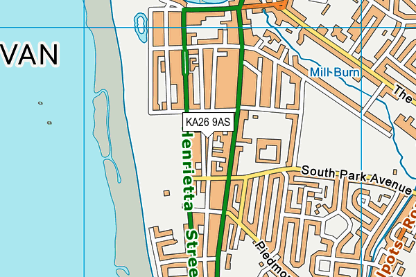 KA26 9AS map - OS VectorMap District (Ordnance Survey)