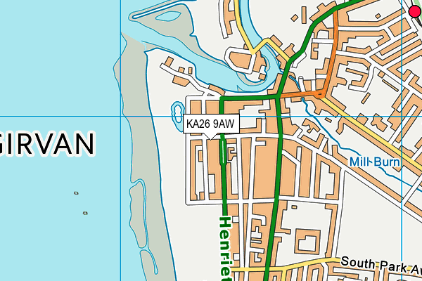 KA26 9AW map - OS VectorMap District (Ordnance Survey)