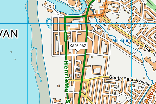KA26 9AZ map - OS VectorMap District (Ordnance Survey)