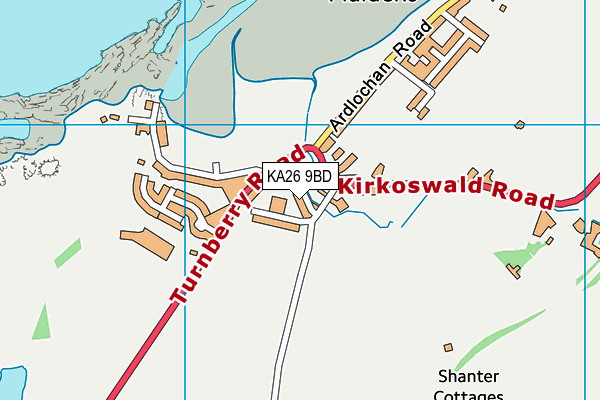 KA26 9BD map - OS VectorMap District (Ordnance Survey)