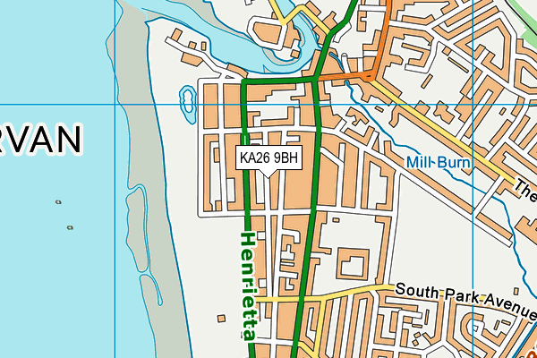 KA26 9BH map - OS VectorMap District (Ordnance Survey)