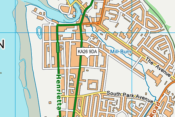 KA26 9DA map - OS VectorMap District (Ordnance Survey)
