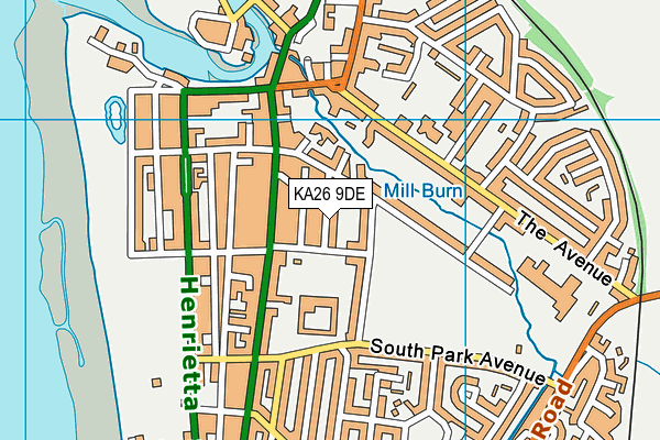 KA26 9DE map - OS VectorMap District (Ordnance Survey)