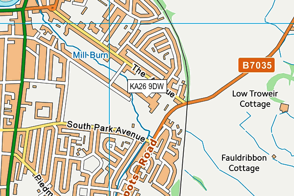 KA26 9DW map - OS VectorMap District (Ordnance Survey)