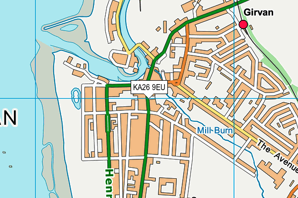 KA26 9EU map - OS VectorMap District (Ordnance Survey)