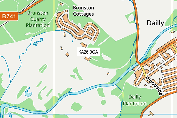 KA26 9GA map - OS VectorMap District (Ordnance Survey)