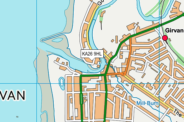 KA26 9HL map - OS VectorMap District (Ordnance Survey)