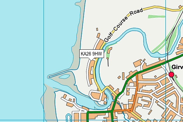 KA26 9HW map - OS VectorMap District (Ordnance Survey)