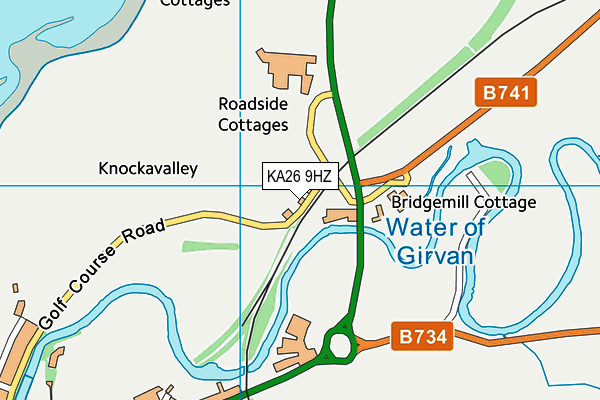 KA26 9HZ map - OS VectorMap District (Ordnance Survey)