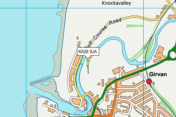 KA26 9JA map - OS VectorMap District (Ordnance Survey)