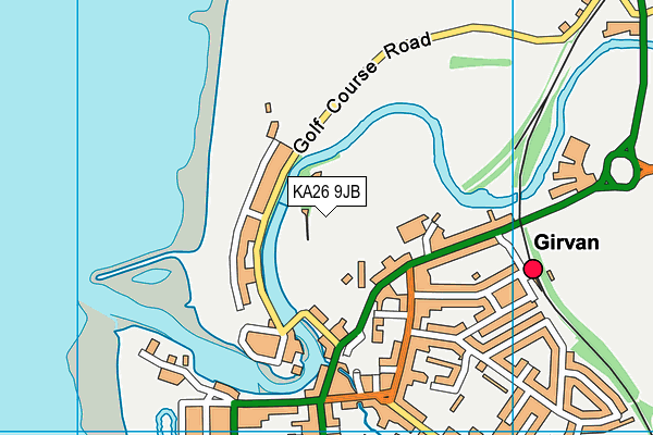 KA26 9JB map - OS VectorMap District (Ordnance Survey)