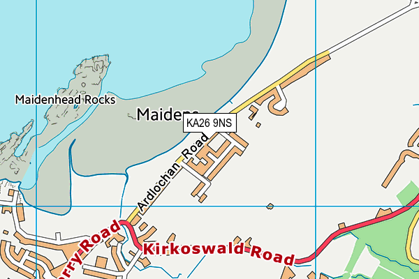 KA26 9NS map - OS VectorMap District (Ordnance Survey)