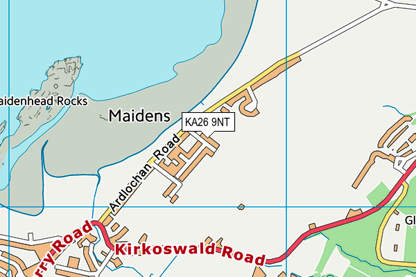 KA26 9NT map - OS VectorMap District (Ordnance Survey)