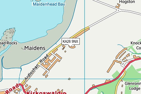 KA26 9NX map - OS VectorMap District (Ordnance Survey)