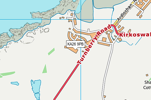 KA26 9PB map - OS VectorMap District (Ordnance Survey)