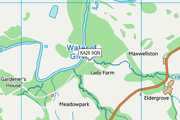 KA26 9QN map - OS VectorMap District (Ordnance Survey)