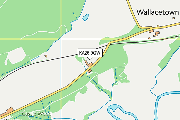 KA26 9QW map - OS VectorMap District (Ordnance Survey)