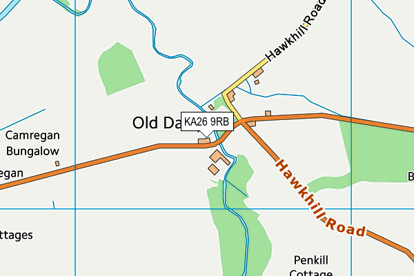KA26 9RB map - OS VectorMap District (Ordnance Survey)