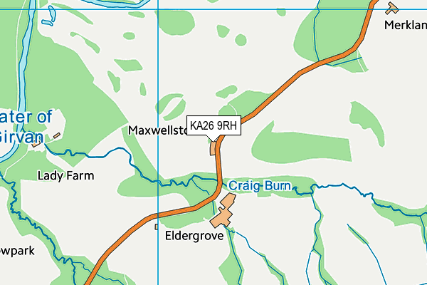 KA26 9RH map - OS VectorMap District (Ordnance Survey)
