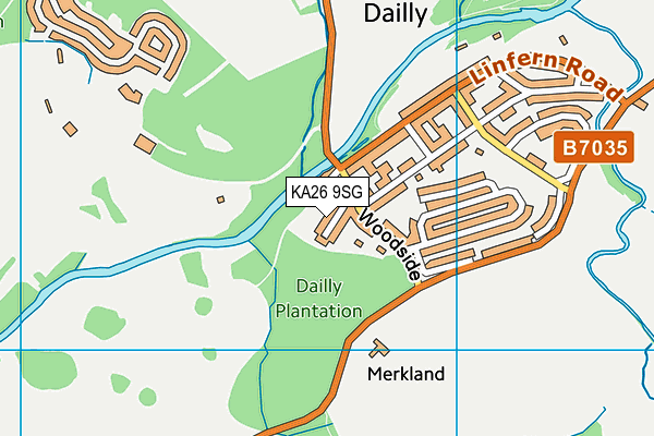 KA26 9SG map - OS VectorMap District (Ordnance Survey)