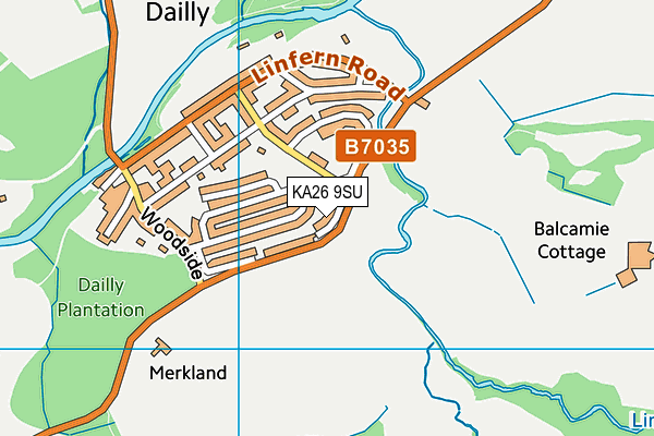 KA26 9SU map - OS VectorMap District (Ordnance Survey)